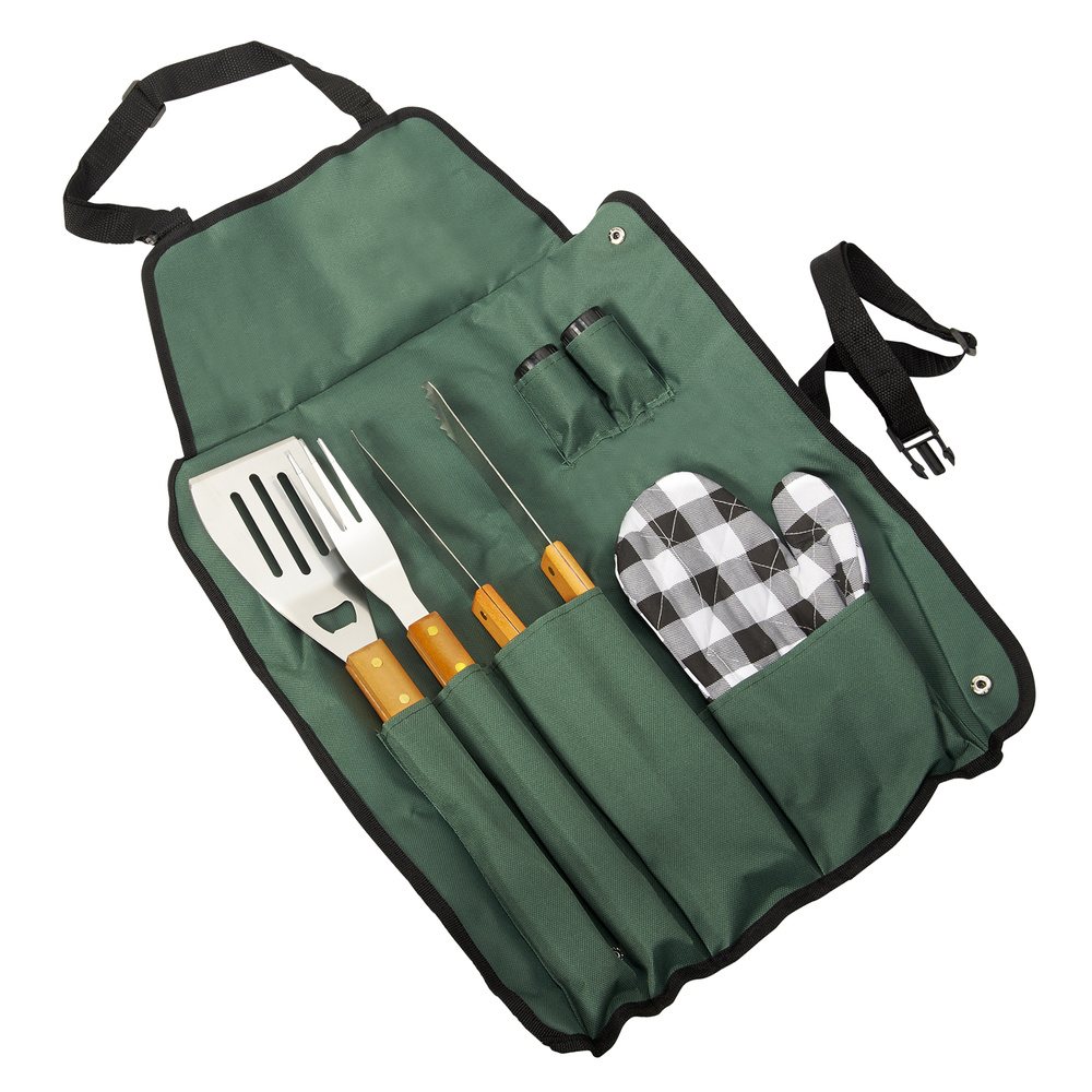 SET BARBACOA PAPILLON 6 PZAS. C/DELANTAL