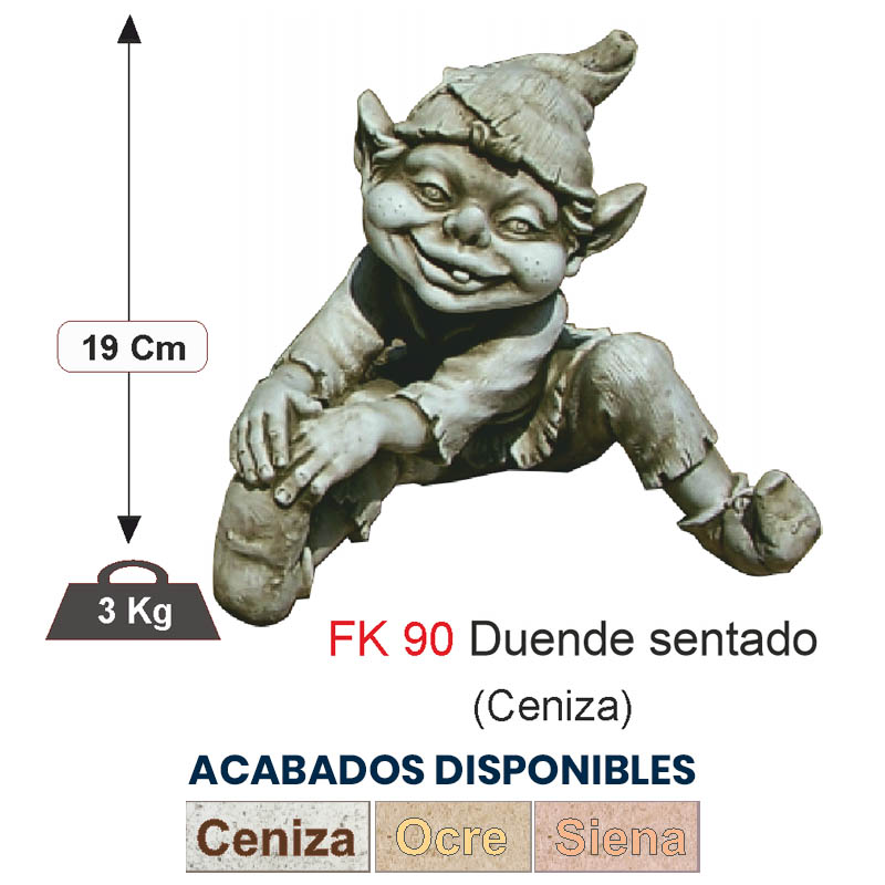 DUENDE SENTADO (CENIZA)