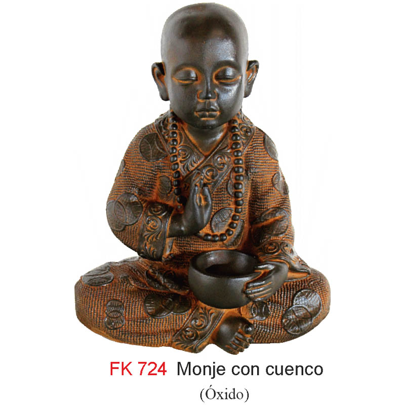 MONJE CON CUENCO (CENIZA)