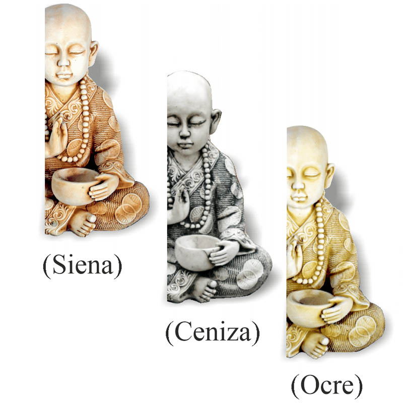 MONJE CON CUENCO (CENIZA)