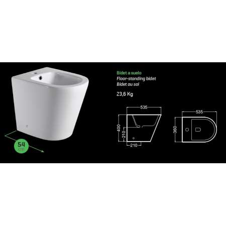 BIDET A SUELO VERDE/FLORENCIA