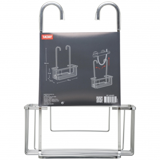 CESTILLO CON COLGADOR GRIFO ALUMINIUM