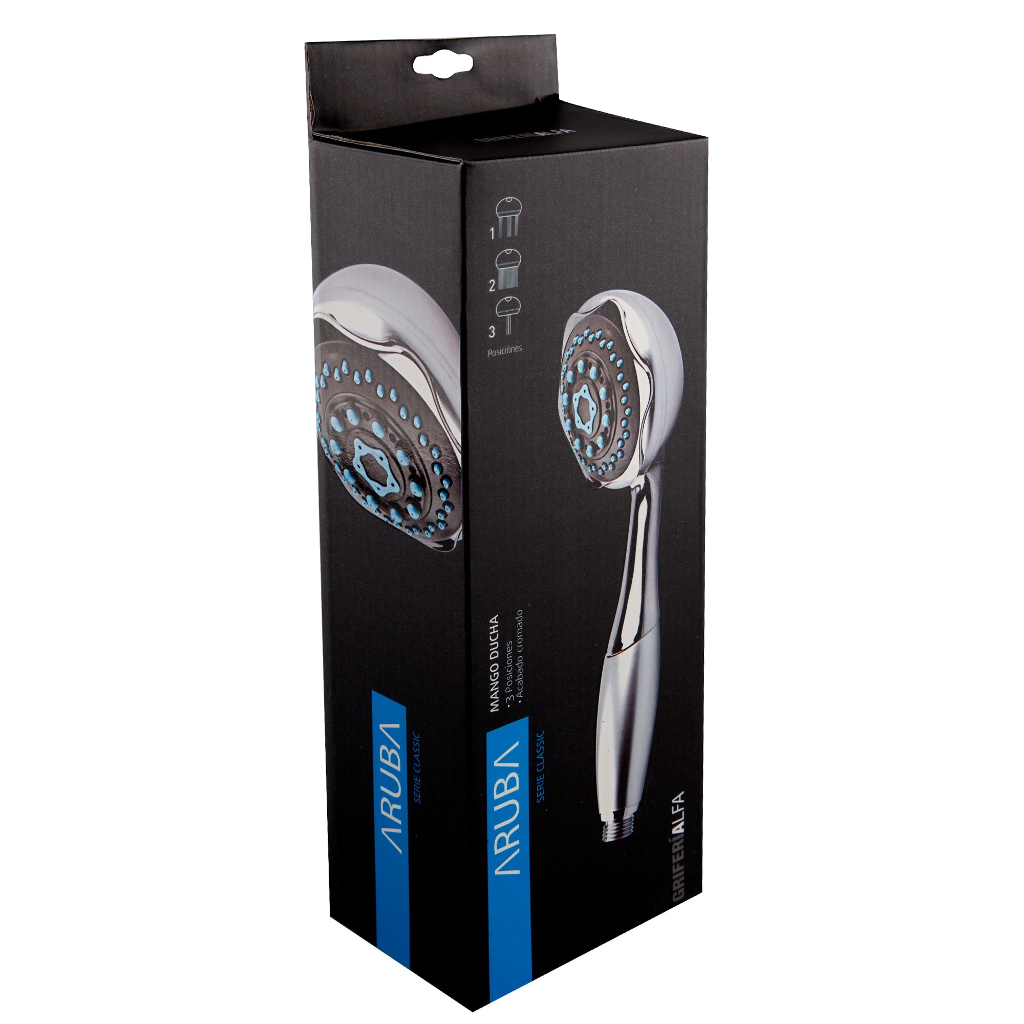 MANGO DUCHA ARUBA 5 POSICIONES CROMADO