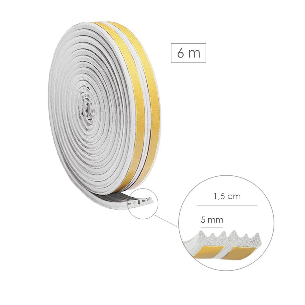 BURLETE CAUCHO BLAN MAURER R.6MT.X9MM