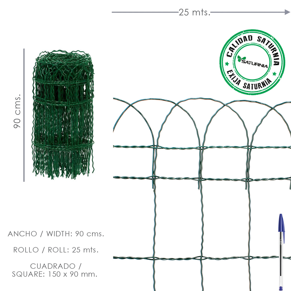 MALLA PLAST.  RESIDENCE    90cm. Ro.25mt