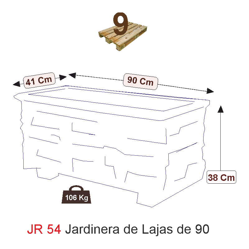 JARDINERA DE LAJAS DE 90 (CENIZA)