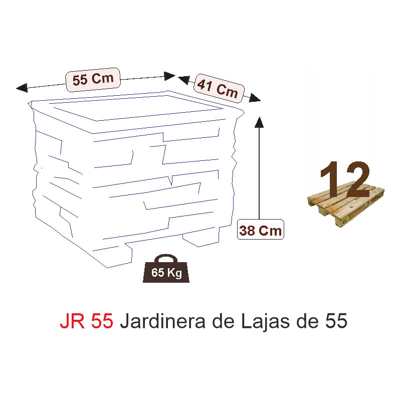 JARDINERA DE LAJAS DE 55 (CENIZA)