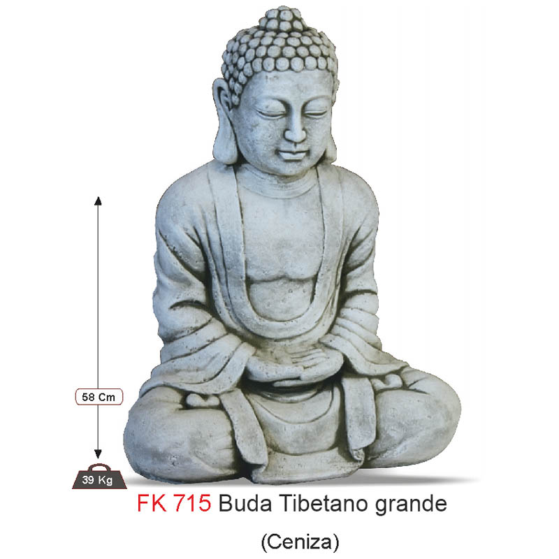 BUDA TIBETANO GRANDE (CENIZA)