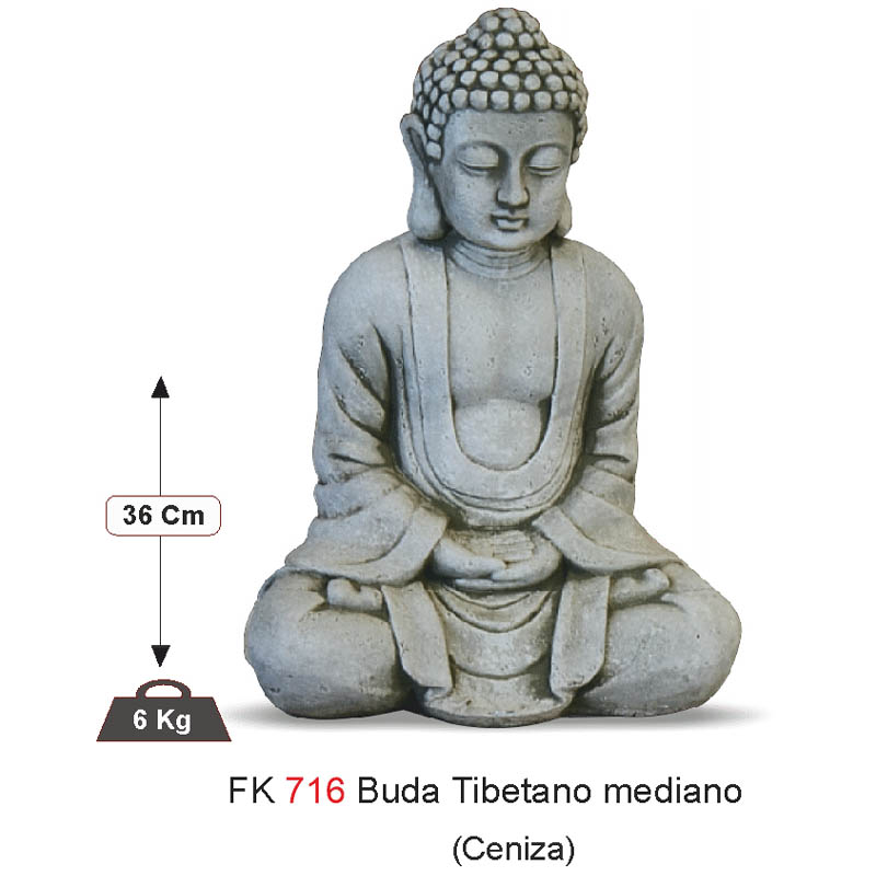BUDA TIBETANO MEDIANO (CENIZA)