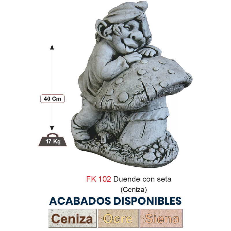 DUENDE CON SETA (CENIZA)