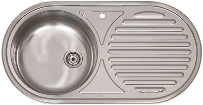FREGADERO INOX LUJO 1SENO + ESCURRIDOR  84X44 DO &quot;VG&quot;