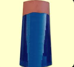 TEJAS AZULES ESMALTADAS COBIJO 20 CM.