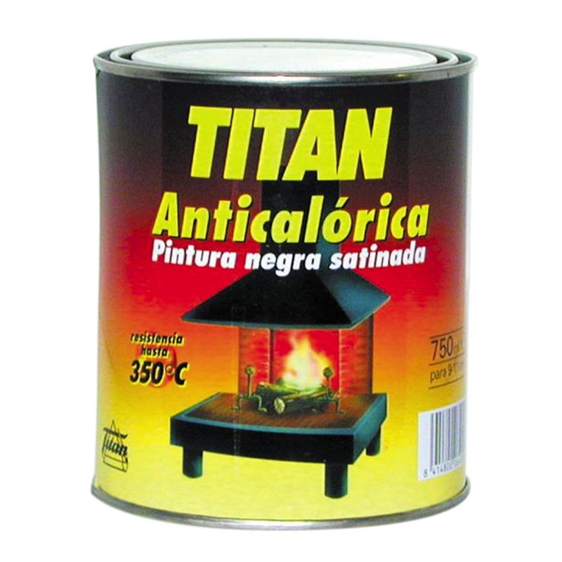 TITAN PINTURA ANTICALORICA NEGRO MATE 375 ML