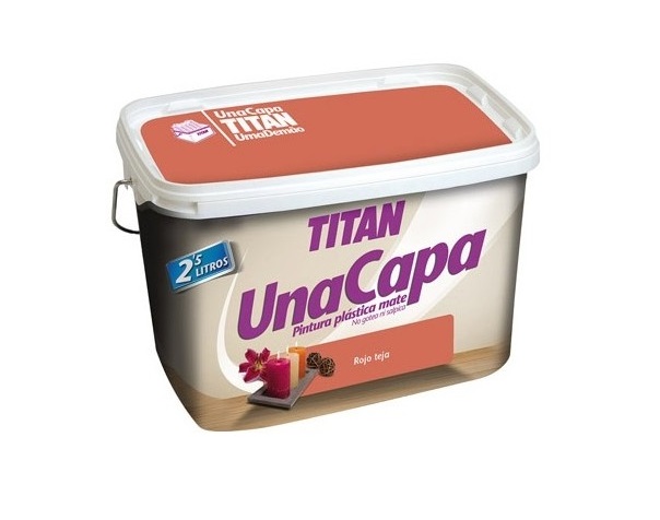 TITAN UNA CAPA ROJO TEJA 5 L