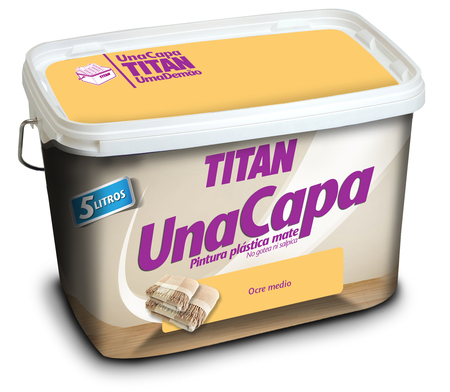 TITAN UNA CAPA OCRE MEDIO 5 L