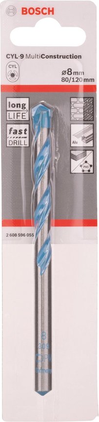 BROCA CYL-9 MULTICONSTRUCCION 8X80X120