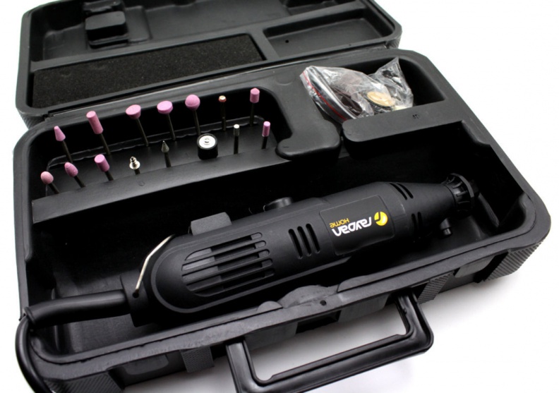 MINIAMOLADORA DISCO 135W + KIT CABEZALES RAYDAN HOME