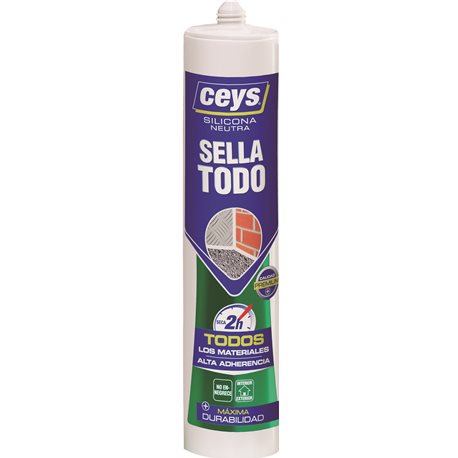 CEYS SILICONA SELLATODO BLANCO CART 280