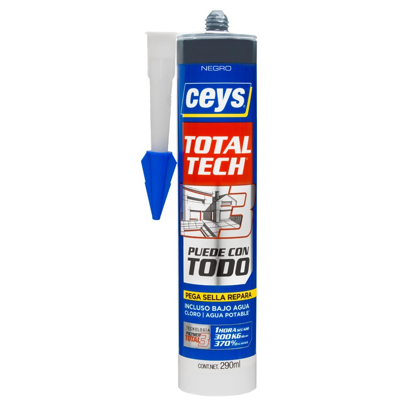 CEYS TOTAL TECH NEGRO CARTUCHO 290ML**