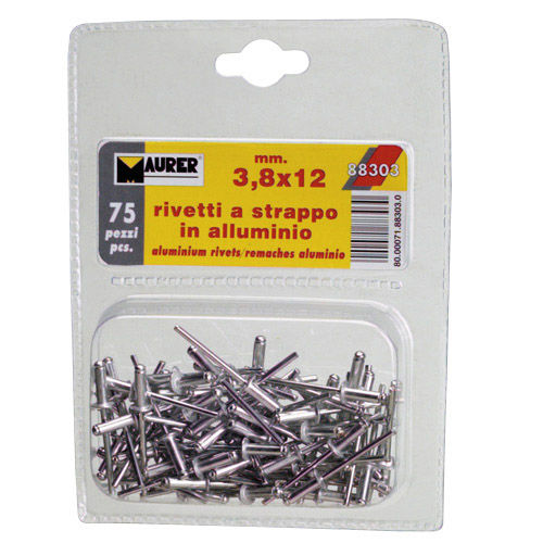 REMACHES ALUMINIO 3,80X7 BLISTER 75 PZ