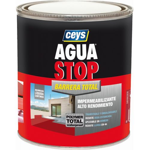 IMPERMEABILIZANTE AGUA STOP BARRERA TOTAL 1KG GRIS CLARO**