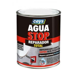 IMPERMEABILIZANTE AGUA STOP REPARADOR TOTAL 1KG GRIS
