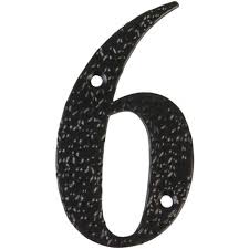 NUMERO 6-4&quot; ACERO NEGRO (D)