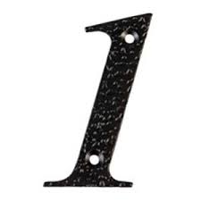 NUMERO 1-4&quot; ACERO NEGRO (D)