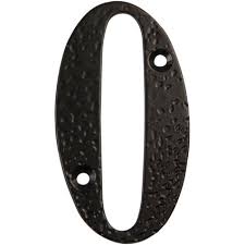 NUMERO 0-4&quot; ACERO NEGRO (D)