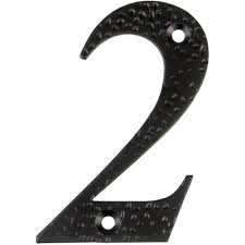 NUMERO 2-4&quot; ACERO NEGRO (D)