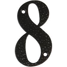 NUMERO 8 4&quot; ACERO NEGRO (D)