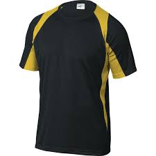 CAMISETA BALI NEGRO/AMARILLO 100%POLIESTER