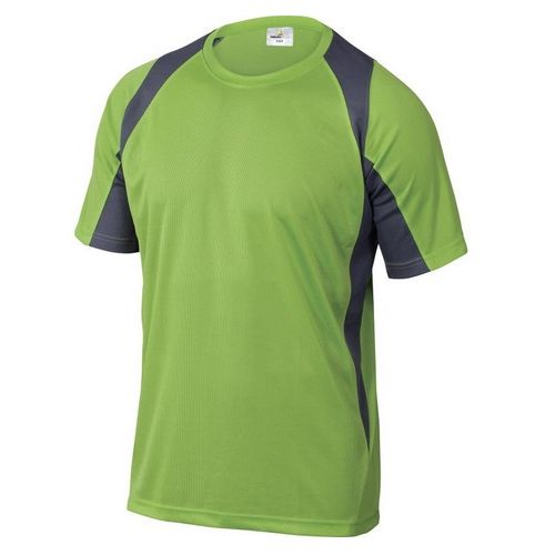 CAMISETA BALI VERDE/GRIS 100%POLIESTER