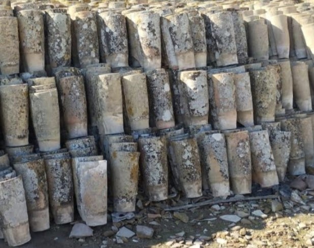 Teja curva recuperada derribo cobijo