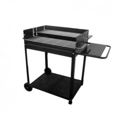 BARBACOA BBQ. XL DOBLE &quot;P&quot; PARRILLAS CROMADAS 74X55 CM