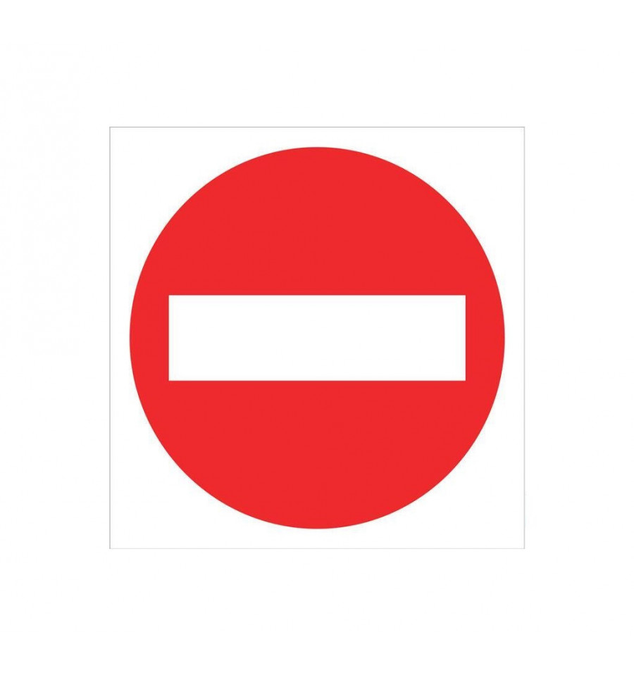 SEÑAL POLIESTIRENO 1,5MM 297X297MM. (PROHIBIDO EL PASO)