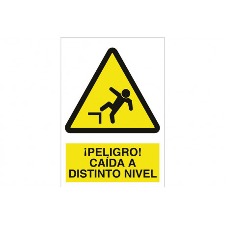 SEÑAL POLIESTIRENO 420X297MM. (¡PELIGRO! CAIDA A DISTINTO NIVEL)