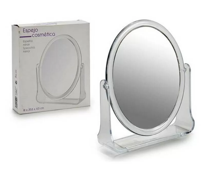 ESPEJO METACRILATO OVALADO CON SOPORTE