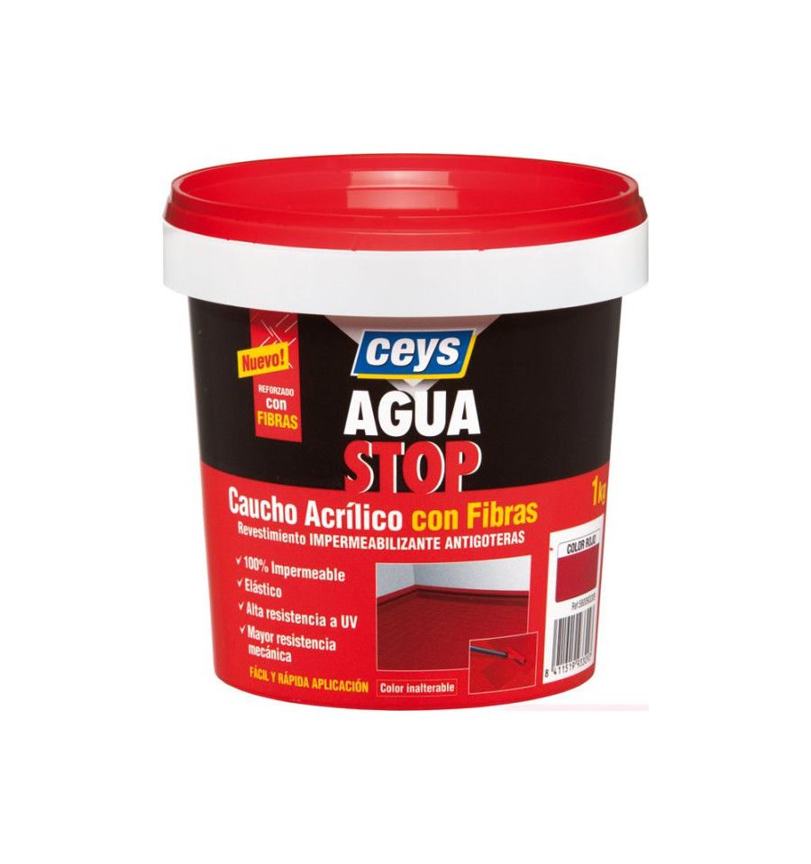 AGUASTOP CAUCHO FIBRAS GRIS 5KG