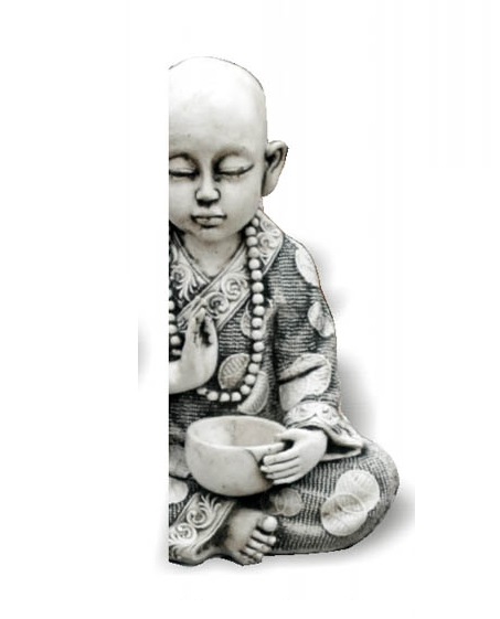 MONJE CON CUENCO (CENIZA)