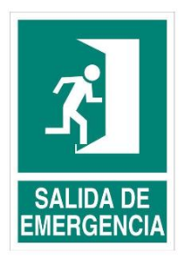 SEÑAL LUMINESCENTE 420X297MM. (SALIDA DE EMERGENCIA DERECHA)