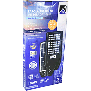 FAROLA LED SOLAR INTEGRADA 100W 6000K